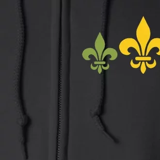 Mardi Gras Fleur Funny Cute Retro Mardi Gras Festival Fleur Full Zip Hoodie