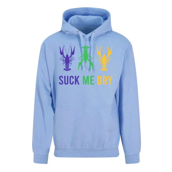 Mardi Gras Funny Suck Me Dry Crawfish Carnival Party Unisex Surf Hoodie