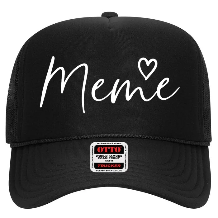 Meme Gifts For Women Grandma Heart MotherS Day Meme High Crown Mesh Trucker Hat