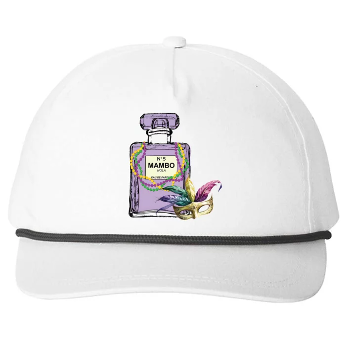 Mardi Gras Faux Tinsel Snapback Five-Panel Rope Hat