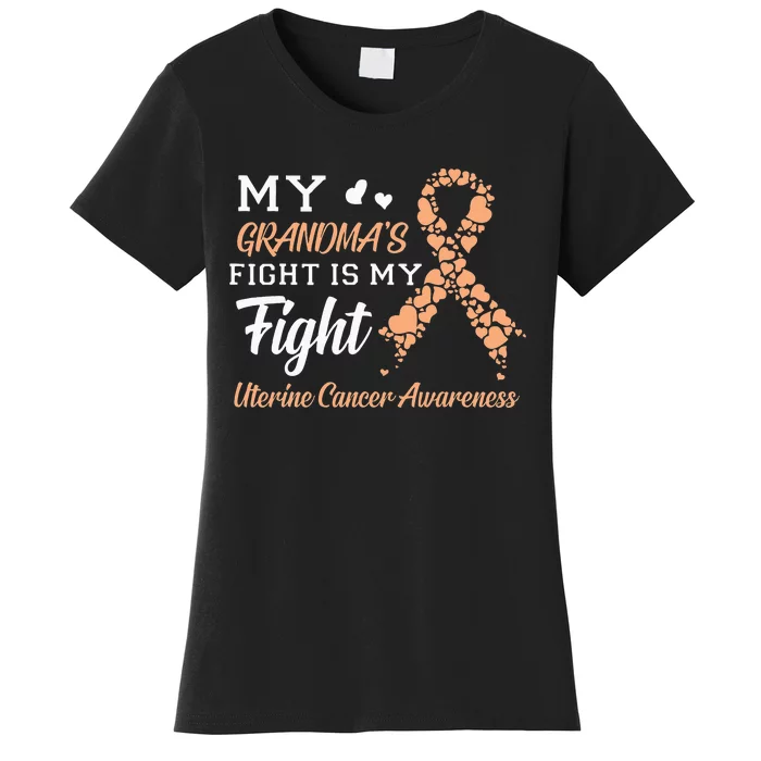 My Grandmas Fight Is My Fight Uterine Cancer Awareness Women's T-Shirt