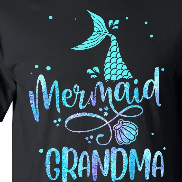 Mermaid Grandma Funny Women Family Matching Party Squad Tall T-Shirt