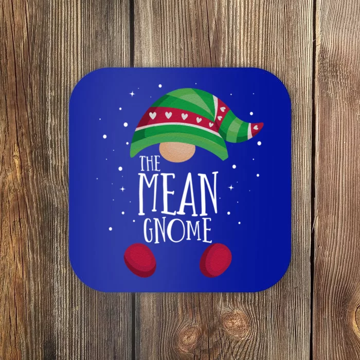 Mean Gnome Family Matching Christmas Pajamas Gift Coaster