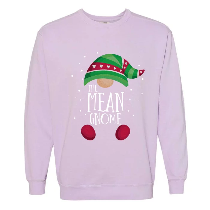 Mean Gnome Family Matching Christmas Pajamas Gift Garment-Dyed Sweatshirt