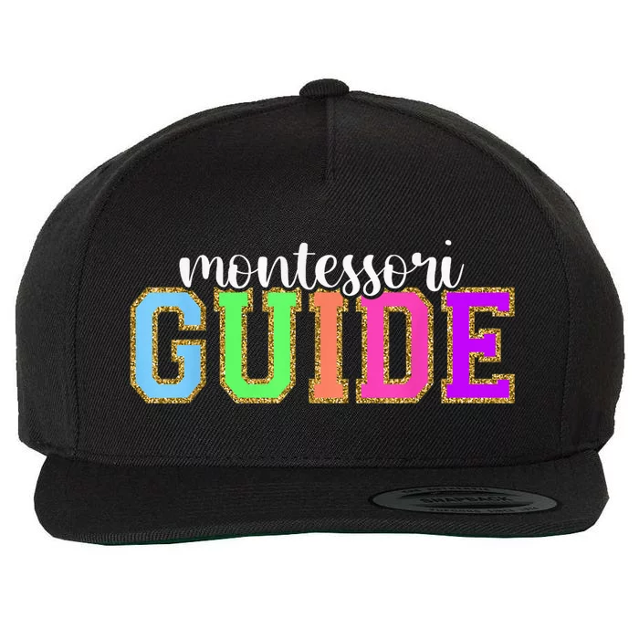 Montessori Guide Funny Back to School Worker Appreciation Wool Snapback Cap