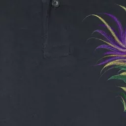 Mardi Gras Festive Feather Softstyle Adult Sport Polo