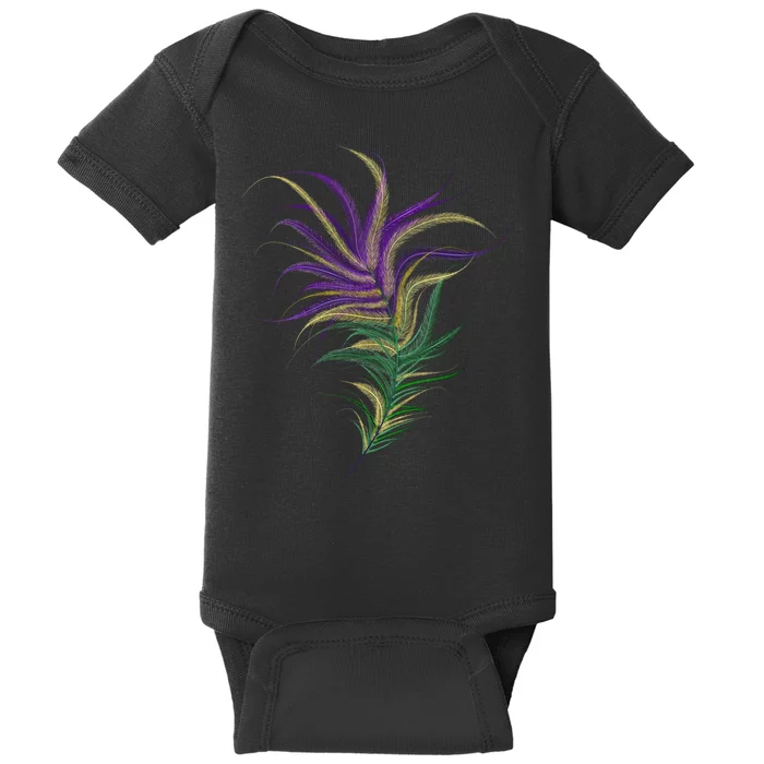 Mardi Gras Festive Feather Baby Bodysuit