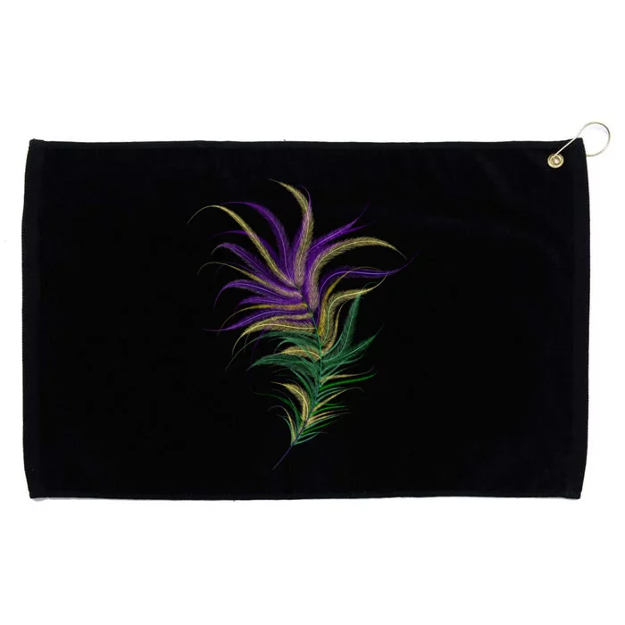 Mardi Gras Festive Feather Grommeted Golf Towel