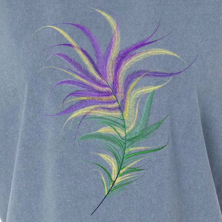 Mardi Gras Festive Feather Garment-Dyed Women's Muscle Tee