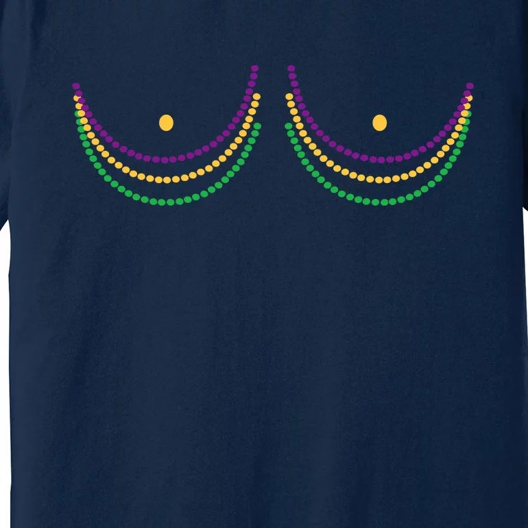 Mardi Gras Funny Beads Boobs Premium T-Shirt