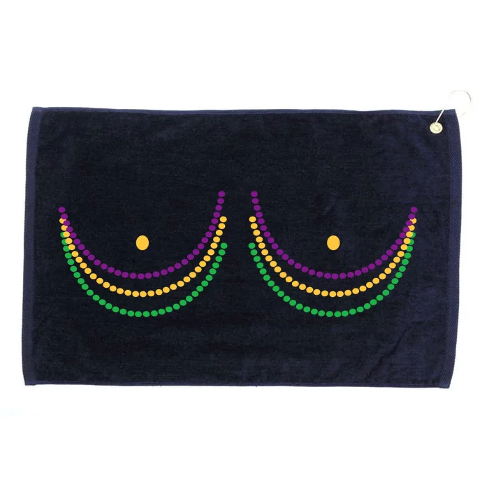 Mardi Gras Funny Beads Boobs Grommeted Golf Towel