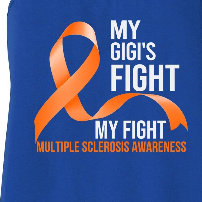 My Gigi's Fight My Fight Multiple Sclerosis Ms Warrior Gift Women's Racerback Tank