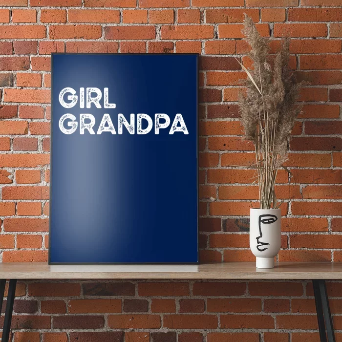 Mens Girl Grandpa Grandfather Father's Day Poster