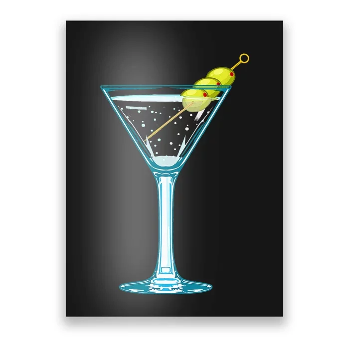 Martini Glass Green Olives Bartender Vodka Drink Poster