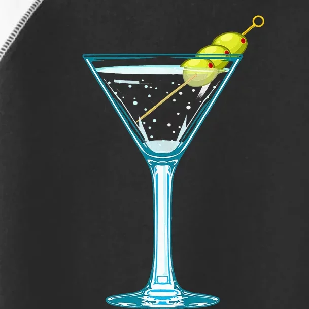 Martini Glass Green Olives Bartender Vodka Drink Toddler Fine Jersey T-Shirt