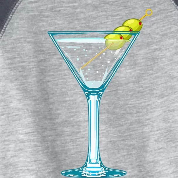 Martini Glass Green Olives Bartender Vodka Drink Toddler Fine Jersey T-Shirt