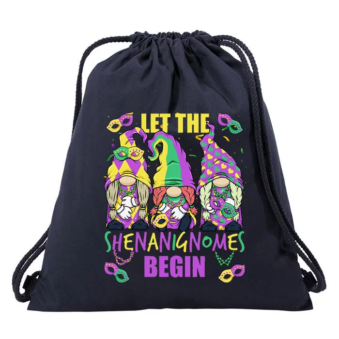 Mardi Gras Gnome 2024 Let The Shenanigans Begin For Drawstring Bag