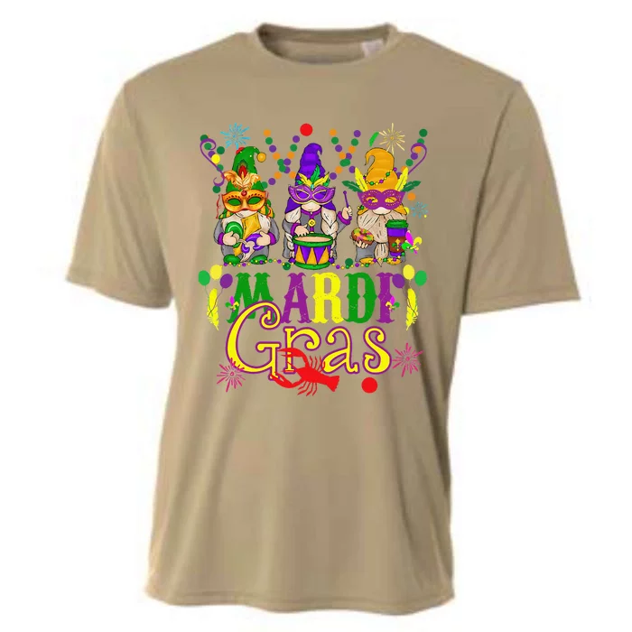 Mardi Gras Gnomes Funny Gnomies Squad Mardi Gras 2024 Cooling Performance Crew T-Shirt