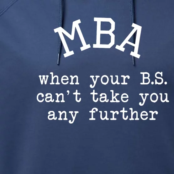 MBA Graduation Gift For Him Her Masters Degree Graduate Performance Fleece Hoodie