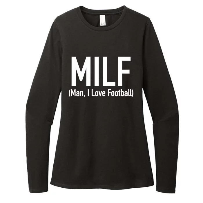 Milf Great Gift I Love Football 'S Funny Great Gift Womens CVC Long Sleeve Shirt