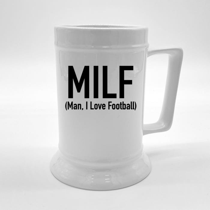 Milf Great Gift I Love Football 'S Funny Great Gift Front & Back Beer Stein