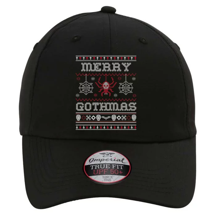 Merry Gothmas Goth Christmas Ugly Sweater Spider Skulls Bat The Original Performance Cap