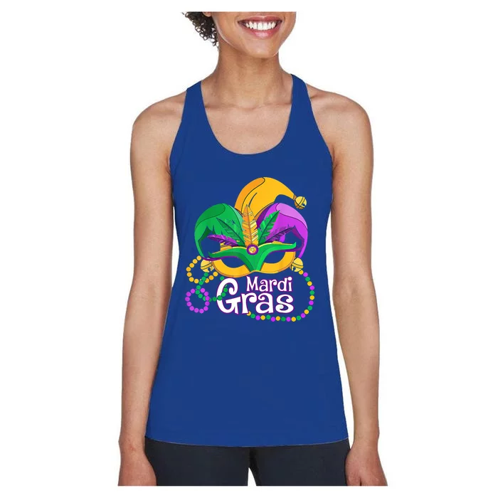 Mardi Gras Great Gift Flamingo Carnival Costume Gift Women's Racerback Tank