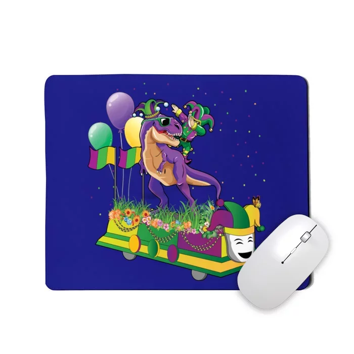 Mardi Gras Gift Dabbing Joker T Rex Dinosaur Gift Mousepad