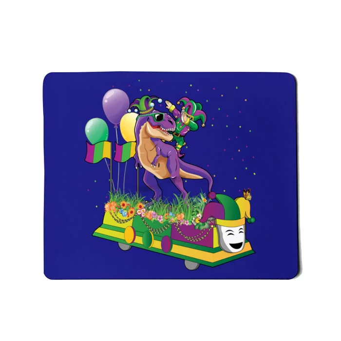 Mardi Gras Gift Dabbing Joker T Rex Dinosaur Gift Mousepad