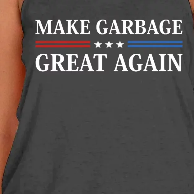 Make Garbage Great Again Women's Knotted Racerback Tank