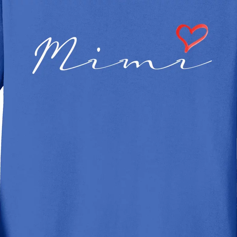 Mimi Grandma Grandmother Cute Mimi Gift Kids Long Sleeve Shirt