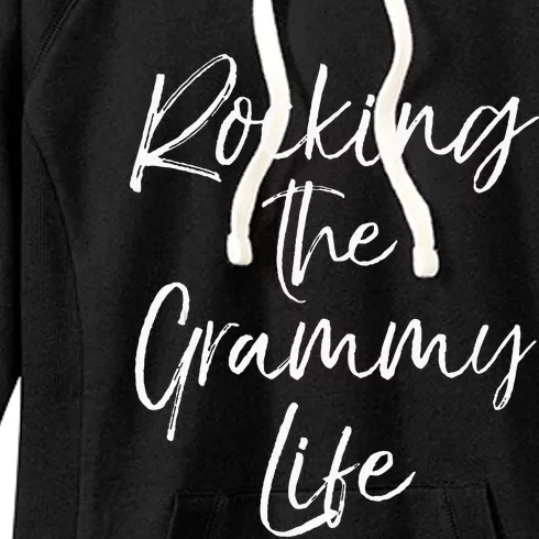 Music Grandma Gift From Grandkids Rocking The Grammy Life Women's Fleece Hoodie