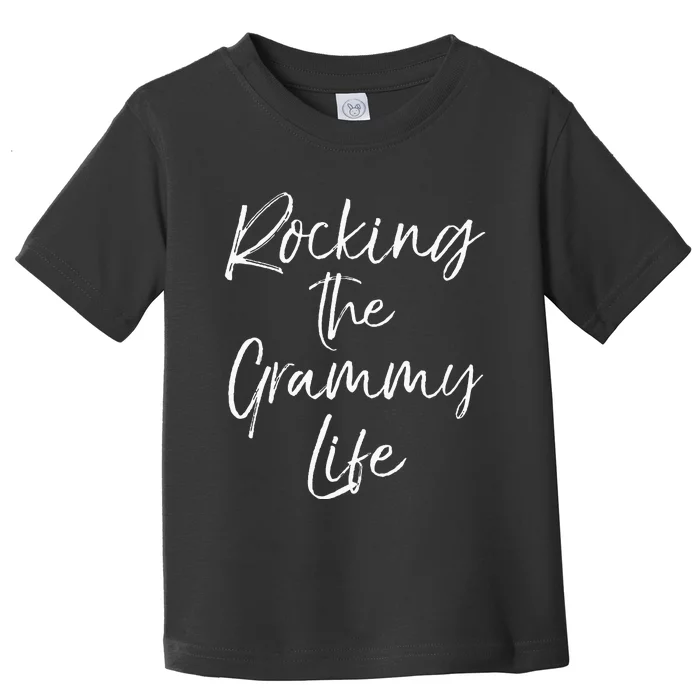 Music Grandma Gift From Grandkids Rocking The Grammy Life Toddler T-Shirt