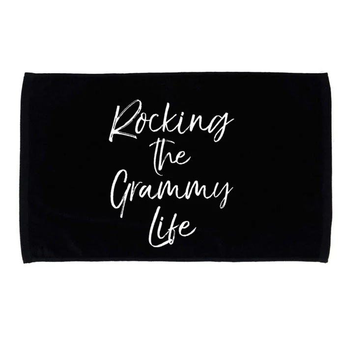 Music Grandma Gift From Grandkids Rocking The Grammy Life Microfiber Hand Towel