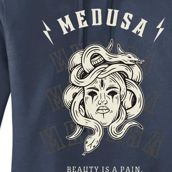 Medusa Grunge Greek Mythology. Beauty Is Pain. Women's Pullover Hoodie