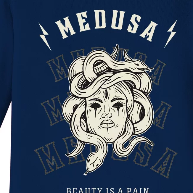 Medusa Grunge Greek Mythology. Beauty Is Pain. Baby Long Sleeve Bodysuit