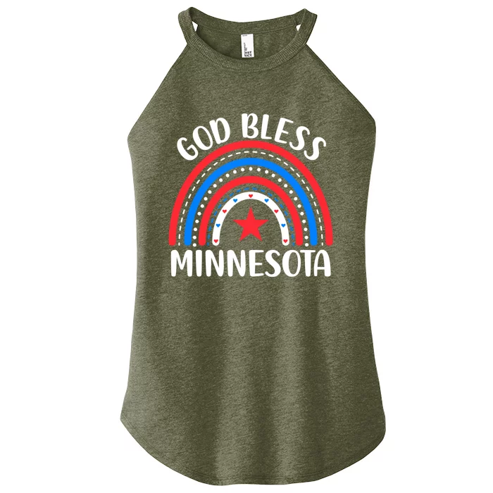 Minnesota Great Gift I Love Minnesota Usa Gift Women’s Perfect Tri Rocker Tank