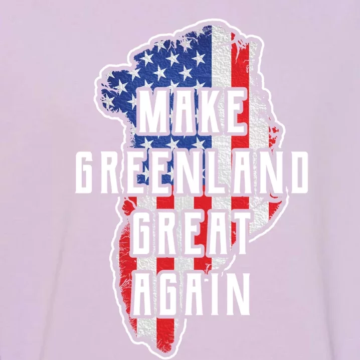 Make Greenland Great Again 51st State Usa Flag Retro Great Gift Garment-Dyed Sweatshirt