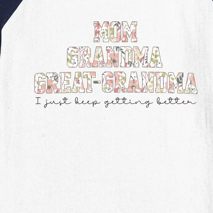 Mom Grandma Great Grandma Pregnancy Announcement Baseball Sleeve Shirt