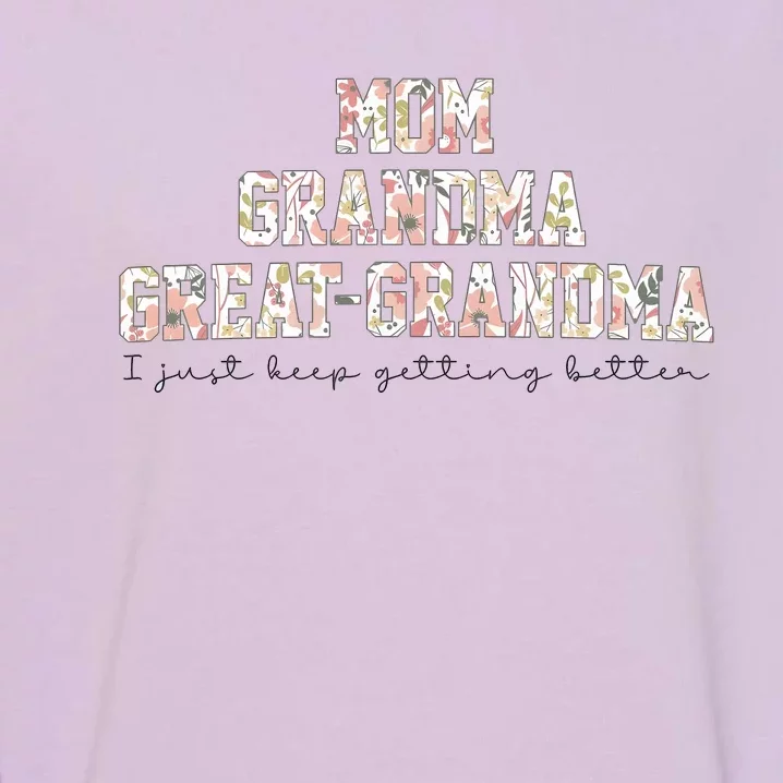 Mom Grandma Great Grandma Pregnancy Announcement Garment-Dyed Sweatshirt