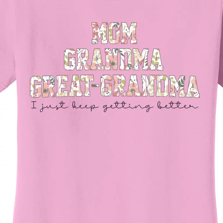 Mom Grandma Great Grandma Pregnancy Announcement Women's T-Shirt