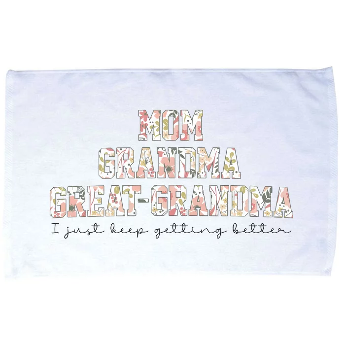 Mom Grandma Great Grandma Pregnancy Announcement Microfiber Hand Towel