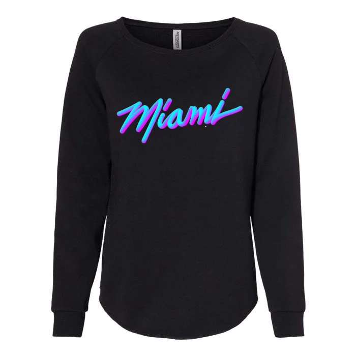 Miami Great Gift Vaperwave Synthwave 80s Style Retro Design Cool Gift Womens California Wash Sweatshirt