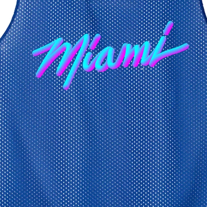 Miami Great Gift Vaperwave Synthwave 80s Style Retro Design Cool Gift Mesh Reversible Basketball Jersey Tank