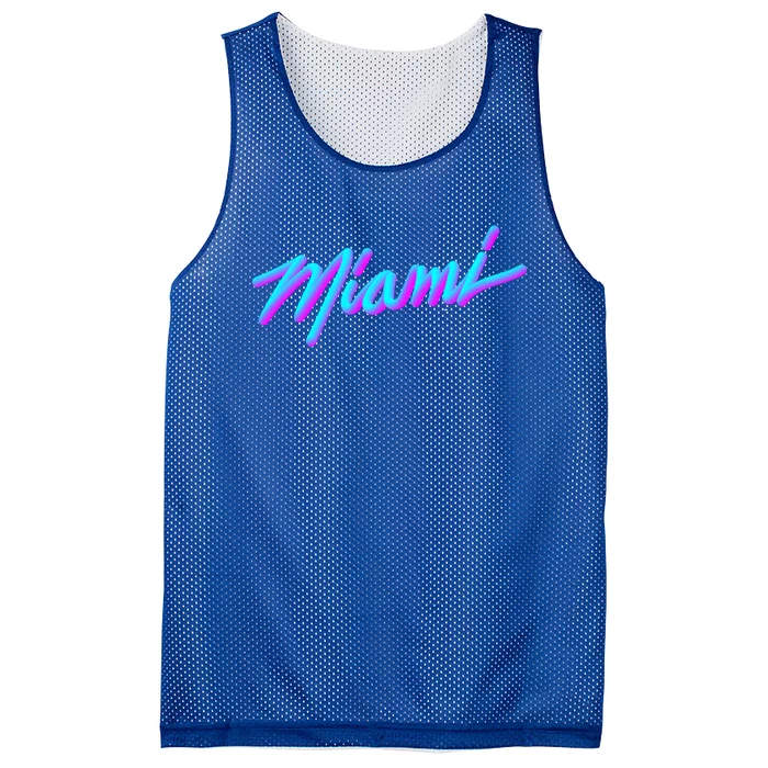 Miami Great Gift Vaperwave Synthwave 80s Style Retro Design Cool Gift Mesh Reversible Basketball Jersey Tank