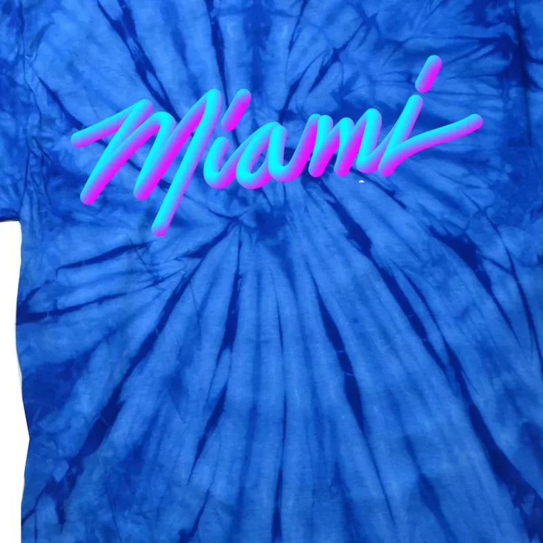 Miami Great Gift Vaperwave Synthwave 80s Style Retro Design Cool Gift Tie-Dye T-Shirt