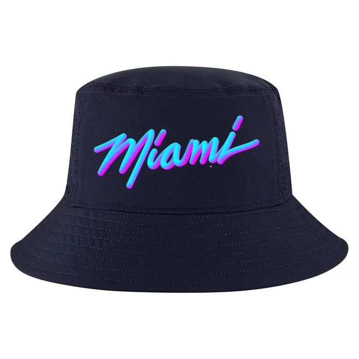 Miami Great Gift Vaperwave Synthwave 80s Style Retro Design Cool Gift Cool Comfort Performance Bucket Hat