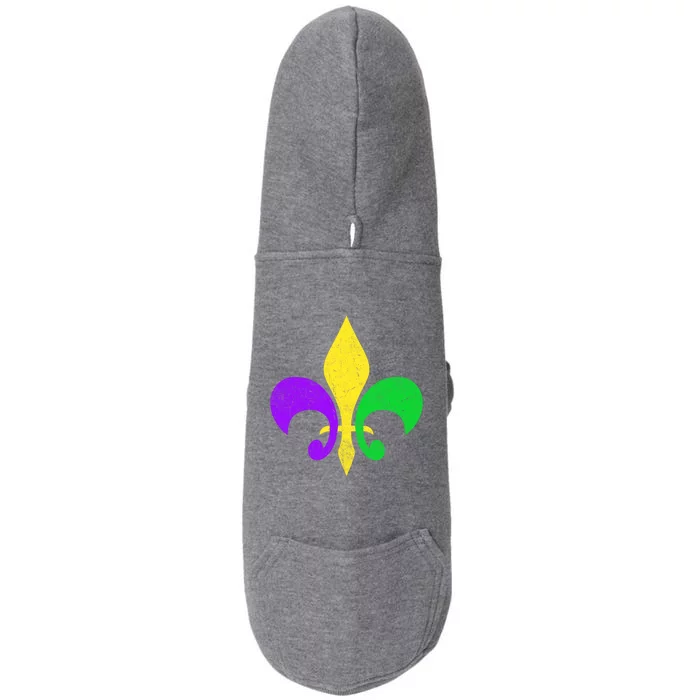 Mardi Gras Gift Fleur De Lis Mardi Gras Cool Gift Doggie 3-End Fleece Hoodie