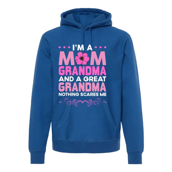 Mom Grandma Great Grandma Nothing Scare Me Funny Grandmother Gift Premium Hoodie