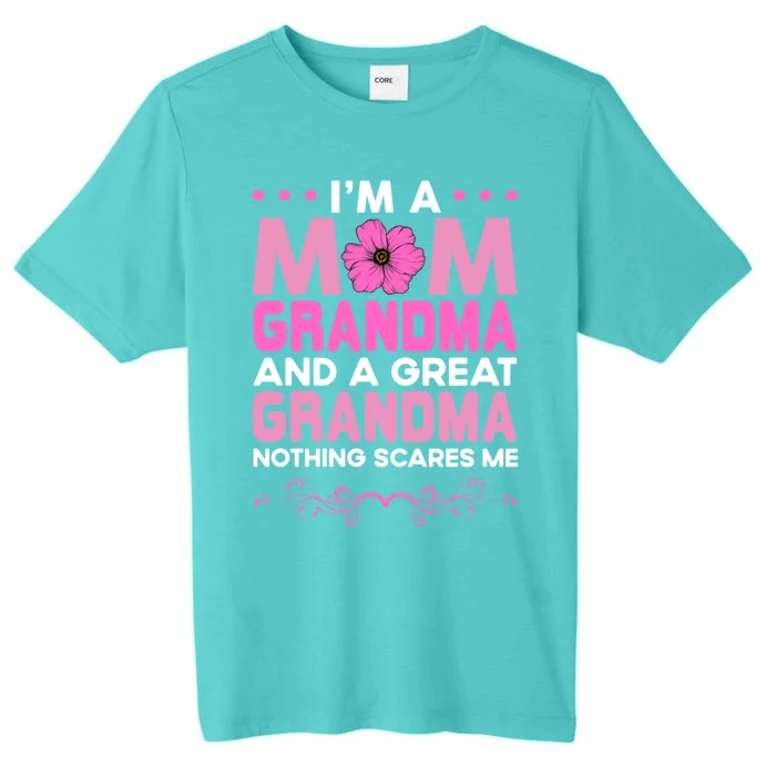 Mom Grandma Great Grandma Nothing Scare Me Funny Grandmother Gift ChromaSoft Performance T-Shirt